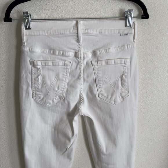Mother Jeans Womens‎ 26 White Stunner Ankle Step Fray Beachy Summer Light Denim - Picture 7 of 16